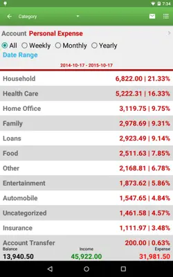 Expense Manager android App screenshot 5